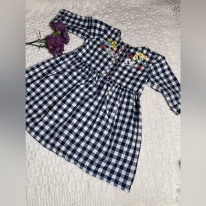 Carters embroidered Gingham dress